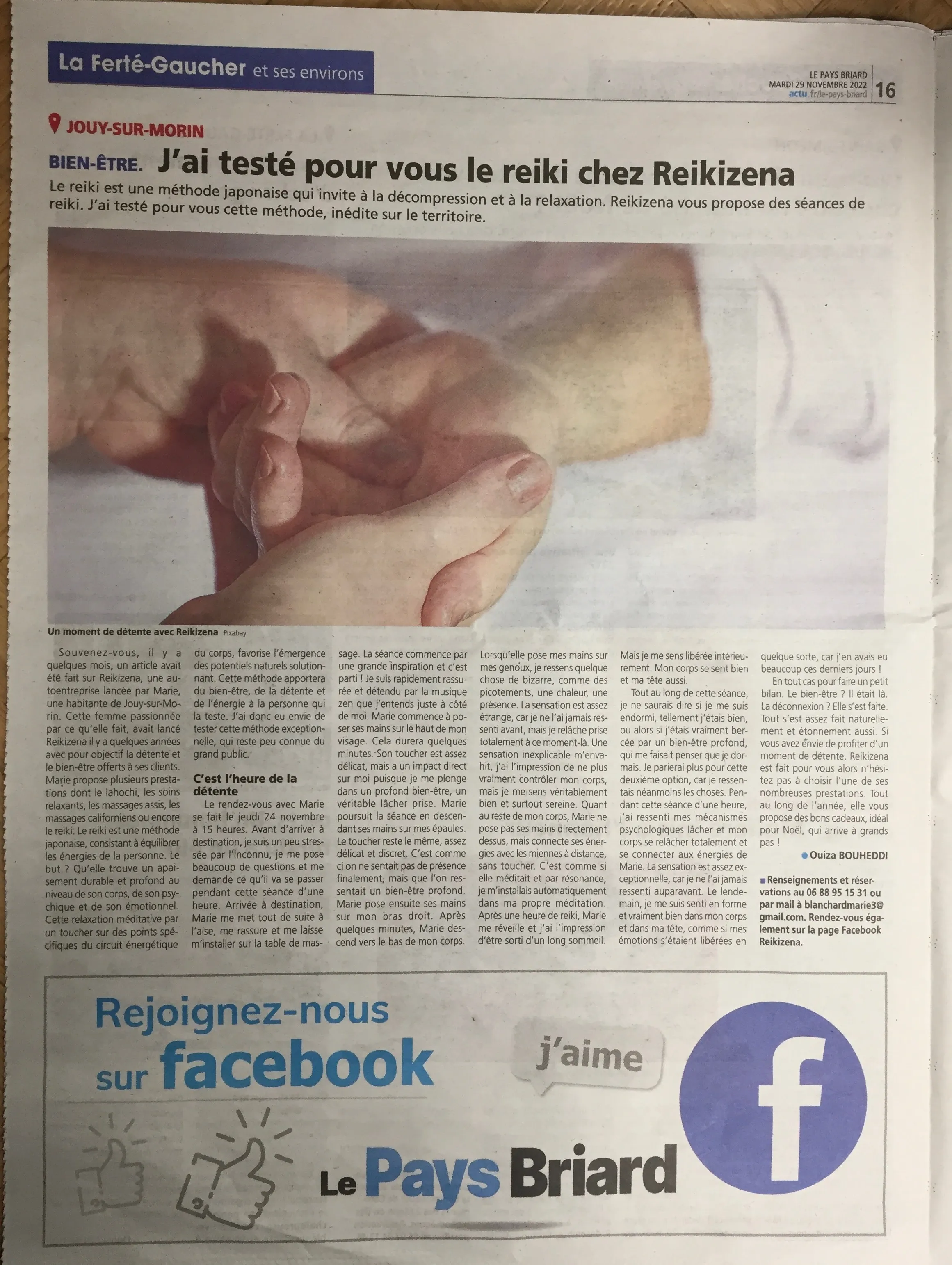 Article de presse Reikizena